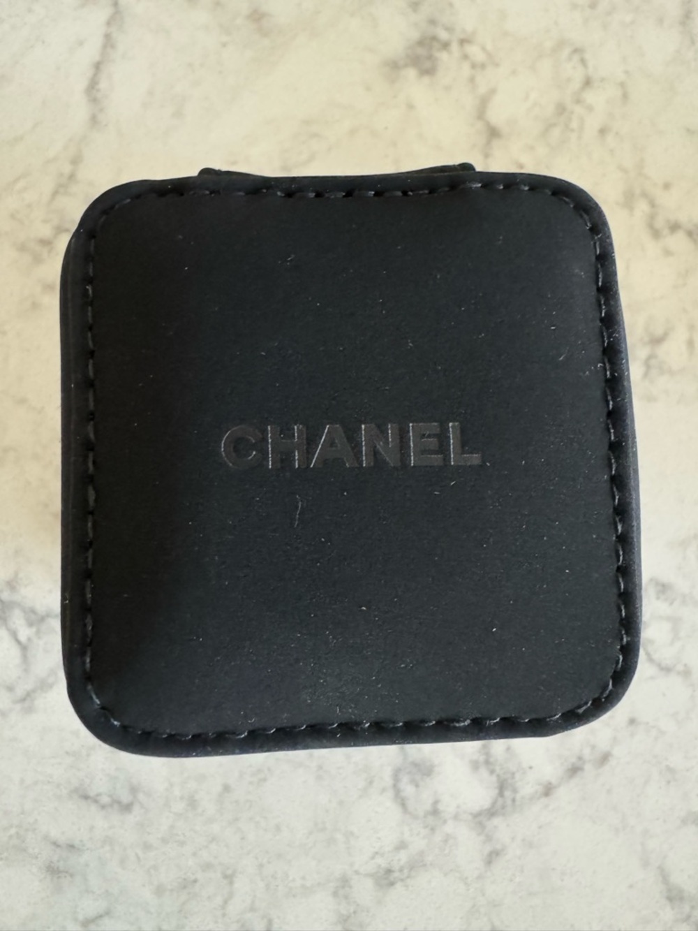 Authentic CHANEL Black Travel Jewelry Case
